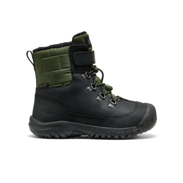 Big Kids’ Kanibou Waterproof Winter Boot  |  Black/Bronze Green