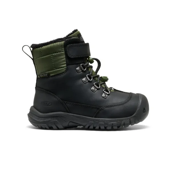 Little Kids’ Kanibou Waterproof Winter Boot  |  Black/Bronze Green