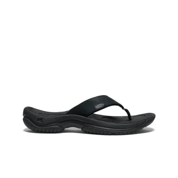 Men’s Kona Leather Flip-Flop  |  Black/Steel Grey