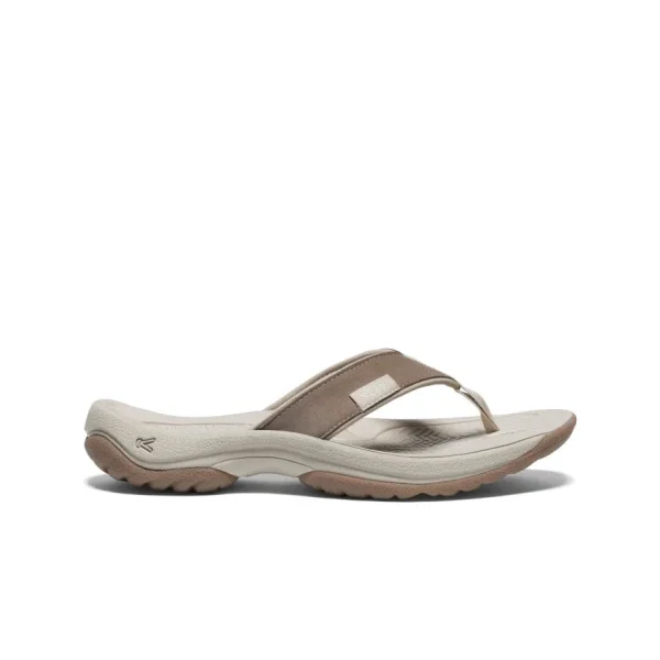Women’s Kona Leather Flip-Flop  |  Brindle/Silver Birch