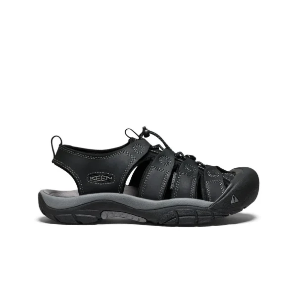 Men’s Newport Leather Sandal  |  Black/Steel Grey