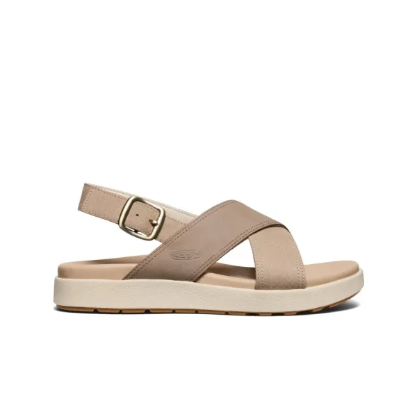 Women’s Elle Luxe Cross Strap Sandal  |  Plaza Taupe/Brindle